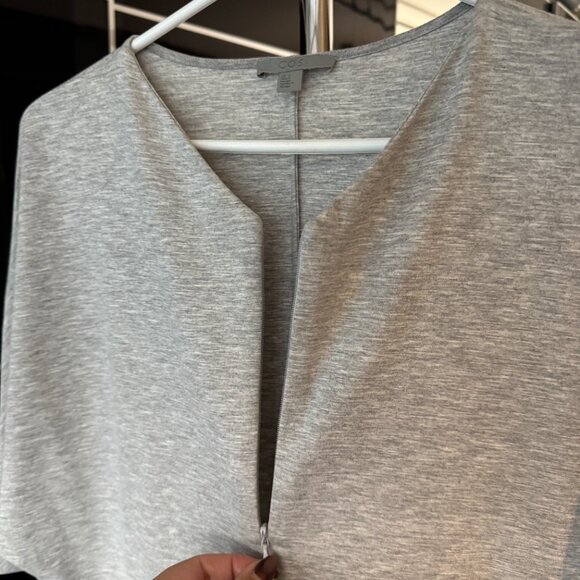 COS Light Grey Zip Front Marle Jersey Dress - Picture 3 of 9